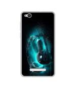 Casotec Cool Headphone Design Printed Silicon Soft TPU Back Case Cover for Gionee Gpad G4