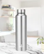Unify 1000ml Saturn Stainless Steel Water Bottle Perfect for Office, Home & Travel | Leak-Proof | Steel Bottles for Fridge -1 Litre (Pack of 1)
