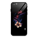 COVERS CART - Single Painted Flower Glass Back Case for iPhone 6 6S
