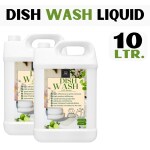 BLISS & BLUSH Dishwash Liquid 10 Liter Green Plant Based & Eco-Friendly | Removes Tough Grease, Soft on Hands