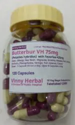 Butterbur DH Herbal Supplement Capsules 120 Caps Jar - DoctorKC Herbal