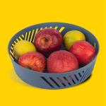 10Club Premium Plastic Fruit Basket | Round, Durable | Green