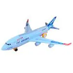 Humaira Airbus Aeroplane A380 Flashing 3D Lights, Jet Engine Sounds and Bump and Go Action Toy