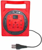 Sanhan ELECTRIC BOARD EXTENSION CORD SURGE PROTECTOR MULTI PLUG 3 sockets with 6m wire 3 Socket Extension Boards (Red, 6 m)