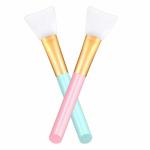 PLUMNAILS.in Soft Silicone Facial Applicator Mask Hairless Brush with Ultrasoft Bristles - 2 Pieces (Multicolor)