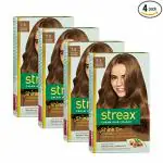 Streax Cream Hair Color for Unisex, 60ml - 7.3 Golden Blonde (Pack of 4)