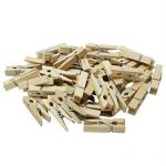 Lakeer 50 Pcs 45mm Wooden Clips for Photo Hanging/Holding, Party Decoration, Wall Hanging, Craft DIY Work Home Decoration Pack of 50 Clips