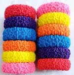 THE MAXIM Thick Rubberbands Cottonwool, Extra Soft Bun,Ponytail Band pack of 12