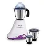 MR COOK Crypto 600 W Mixer Grinder (3 Jars, White, Purple)