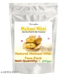 Suzzieglam 100% Pure Multani Mitti Face Pack For Men,Women and Kids Besf Quality Multani Mitti Face Pack (200gm) Face Packs-09-Free Size