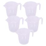 Kuber Industries Bathroom Mug | Plastic Bath Mug for Bathroom | Bath Mug | Mug for Bathroom | Mug for Toilet | Washroom Jug | 111 Bath Mug | 1 LTR | Pack of 5 | Transparent
