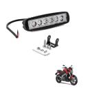 KOZDIKO 6 LED Rectangular Fog Light Bar Spot Beam White Light For Bajaj Pulsar VS 400