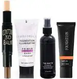 DAIMANPU 2in1 contour, face primer, makeup fixer and 115 foundation makeup combo kit