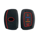 Ashar KeyHub Silicone Key Cover Compatible for Hyundai Exter, Creta, Aura, i20 Elite, i20 Active, i10 Grand, Xcent, Verna 4s, Tucson, Grand I10 Nios (3 Button Smart Key) (Push Button Start Models only)