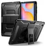 Spigen Black Polycarbonate Tough Armor Back Cover Case For Galaxy Tab S6 Lite Case With S Pen Holder