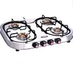 DP SUNFLOWER DP DP SUNFLOWER LPG STOVE 4 BURNER OVAL - Oval Stainless steel LPG Stove Stainless Steel (4 Burners)