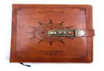 Lock Diary Notebook with Number Combination Lock & PU Leather Cover Secret Lock Diary (22x15 cm, 230 Pages) (Brown Sailing)