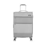 Safari Harmony TSA Lock 8 Wheels 71 Cms Medium Check-in Trolley Bag Soft Sided Polyester 360 Degree Wheeling System Luggage, Trolley Bags for Travel, Suitcase for Travel, Grey