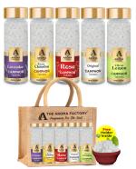 The Aroma Factory Camphor Tablet, Lavender,Kesar Chandan,Rose,Original,Citrus Lemon, Zero Residue Kapoor with Fragrance for Pooja, Aarti Kapur | Bottle Pack of 5 x 80gm,with Jute Bag