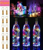 X4Cart Multicolor 20 LED Wine Bottle Decoration Lights (Pack Of 10)