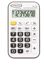 Bambalio 8 Digits Portable Pocket Calculator | Model - BL-100 | 3 Years Warranty | Colour - Black | Pack of 2