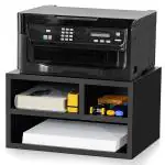 ABOUT SPACE DIY Desk Organizer - 2- Way Usage - Wood Desktop Storage Organizer Engineered Wood Printer Stand for Desk, Desktop Organizer for Home Office (L 40 x B 30 x H 22.5 cm)