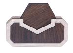GLNRM Handicrafted Brown 902 Square Wood Table Decorative Coasters and Holder 11 x 4 x 3 cm (set of 6)