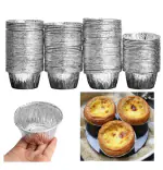 Kunya Aluminium Foil Disposable Baking Bake Muffin Choco Lava Cupcake Tin Mold Round, 50- Pieces