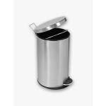 SHIVOM STEELS Stainless Steel Plain Pedal Dustbin For Office & Home Use (Pack of 1, 5 Ltr)