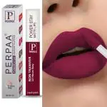 PERPAA Powerstay Matte Liquid Lipstick Makeup, Matte liquid Long-Lasting Wear Non-Stick Cup Not Fade Waterproof Lipstick Cherry Red (5ml)