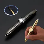 MMAK Rotating Gyro Pen with LED Light to Help ADHD Stress Reducer Thinking Ballpoint Gift Pen(Grey)