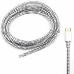 JNSM Metallic Finish Cable Charger Spiral Protector/Wire Repair/Pet Cord Protector/Headphone Saver, Cable Wrap/Cover for iPhone Lightning, Mac Charging Cable, USB Tube, Earphone