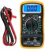 SPARK Instrument Desireheights AC DC LCD Pocket Digital Multimeter with Back Light (Yellow)