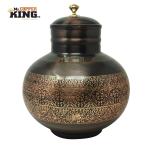 Mr. Copper King Antique Engraved Copper Water Matka Tank 7 Liter Round