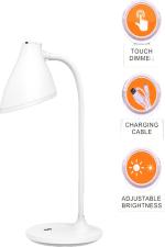 iDOLESHOP Rechargeable LED Touch On/Off Switch Desk Lamp Student Study Table Lamp