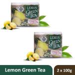 Mlesna Lemon Green tea (50 x 2g) Flavoured Green Tea bag (Pack of 2)