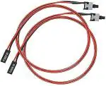 AdzMozi -PC Power Switch Cable Button ATX Desktop Computer Case Motherboard On Off Reset Switch Line Re Starting Power SW Wire 2 Pin - Pack of 2