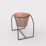 DM DESIGN MASTER Designer Planter Colorful Metal Tabletop Planters Pot for Indoor Plants with Stand Plant Containers Balcony Decoration