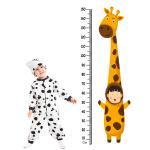 WENS Multicolor Vinyl Giraffe Height Measurement Removable Wall Sticker 150 x 61 cm