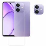 ISAAK Tempered Glass and Camera Lens Protector compatible with OPPO A3 5G (COMBO PACK)