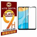 Kite Digital Oppo A15 (Black) 5D/6D/11D/21D Premium Tempered Glass Screen Protector Slim 9H Hard 2.5D with Full Installation Kit (Pack of 2)