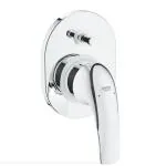 GROHE BAUCURVE Series Normal Flow Exposed Part Kit 2 WAY DIVERTER (Chrome), 29064000 | Compulsory Accessory - concealed body (32963000), (19582000) | Wall Mounted, Knob Selector With Button