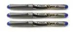 Pilot V Pen Fountain | Tip Size - 0.5MM | Stainless Steel Nib for Free Flow Writing | Ink Colour - Blue | Pack of 3