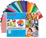 ECLET A4 Double Sided Colored Art and Craft Paper (Pack of 100)