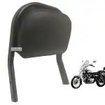 BIGBIRD Bike Backrest Rear Passenger Back Rest Black Cushion Black Bar Black Compatible with Bajaj Avenger 220 Cruise