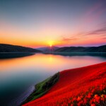 Love Creation A4 Size poster print for creative wall art- meditation-at-sunset-6395(Non Sticker)