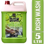 BLISS & BLUSH Dishwash Liquid 5 Liter Green Mild Fragrance Removes Odour, Easy Lather & Easy Rinse Off Formulation, Leaves No White Residue