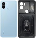 CarryWrap Back Cover for Redmi A1 Plus, Redmi A1, Poco C50, Poco C51 (Black, Dual Protection, Pack of: 1)