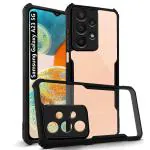 Fashionury Shockproof Crystal Clear Back Cover Case for Samsung Galaxy A23 5G | 360 Degree Protection | Protective Design | Transparent Back Cover Case for Samsung A23 5G (Black Bumper)