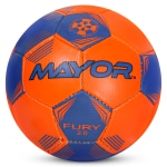 Mayor Fury 2.0 Football Indoor and Outdoor Football, Hand Stitched Football Kids Football for Age Group Below 9 Years - Size- 3 (Pack of 1, Orange/Blue)